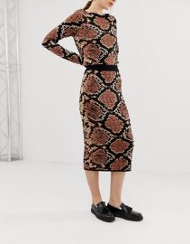 ASOS DESIGN snake pattern two-piece skirt at asos com at Asos